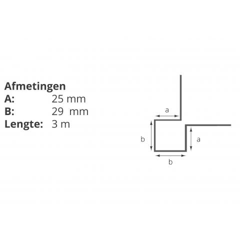 Eternit-Cedral-symmetrisch-buitenhoekprofiel-maatvoering